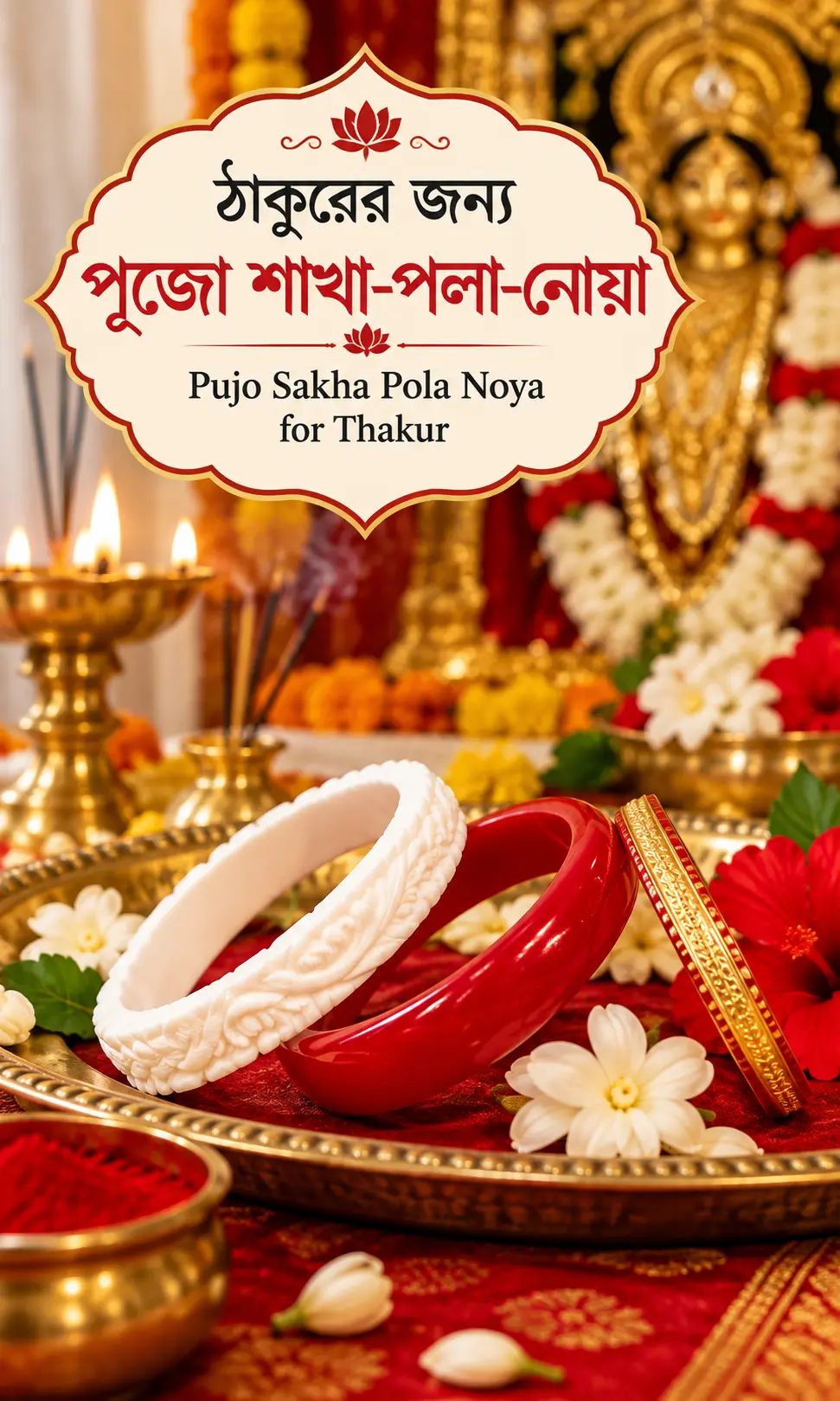 Puja Shakha Pola Noya Set for god