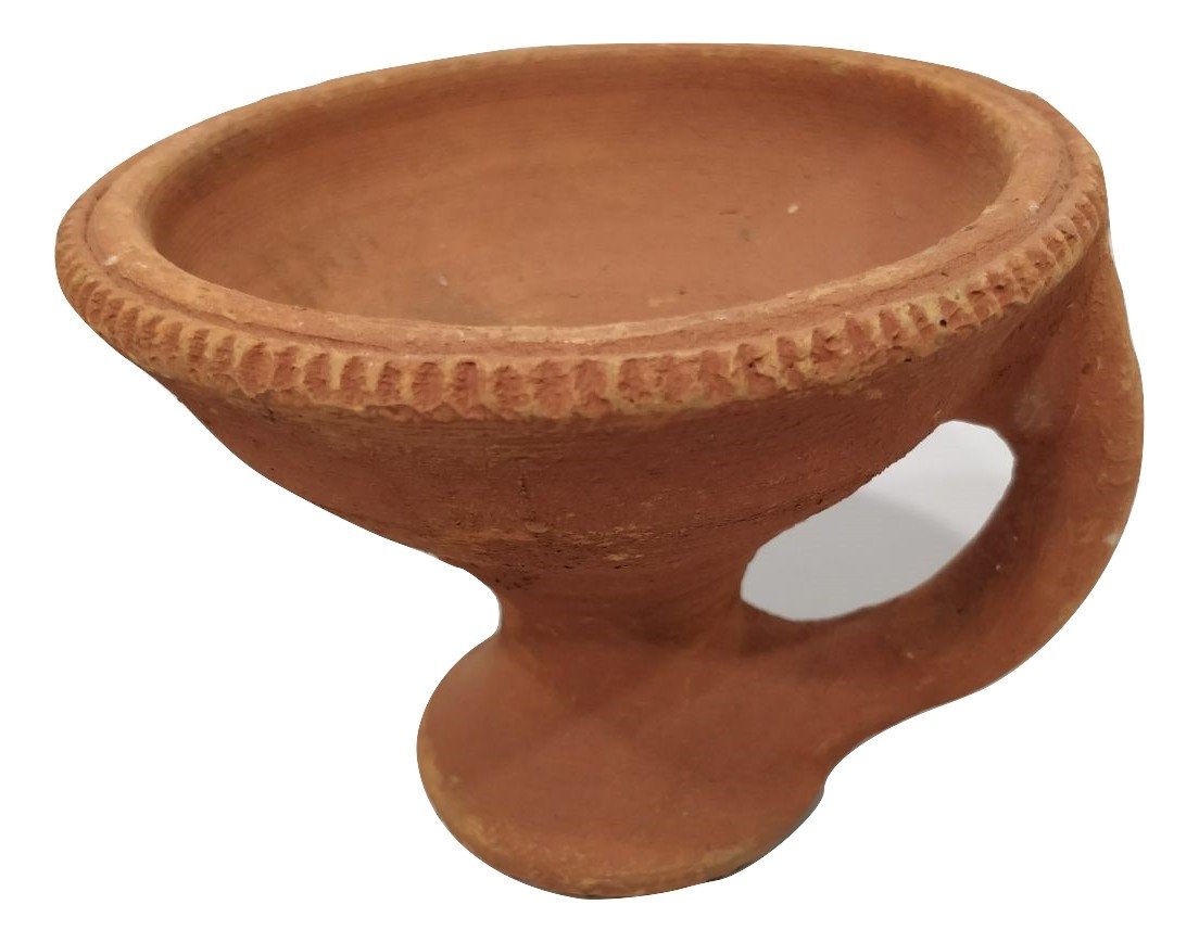 Natural Clay Dhoop Loban Dani Burner Holder for Puja I Handmade Antique Pooja Hawan Pot I Terracotta Dhoop/Loban dani - 100% Pure Mitti