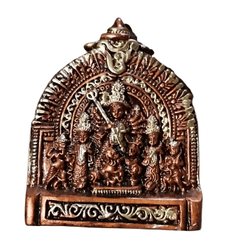 Goddess Maa Durga Devi Idol Wall Hanging Terracotta Murti for Home, Temple, Office, Living Room Decoration
